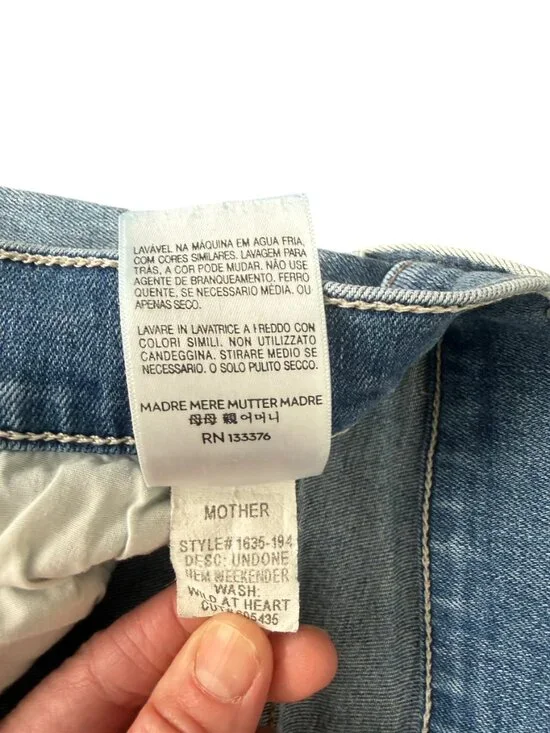 MOTHER Jean Shorts- Undone Hem Weekender in Wild Heart- 28- converted to shorts! - Picture 8 of 12